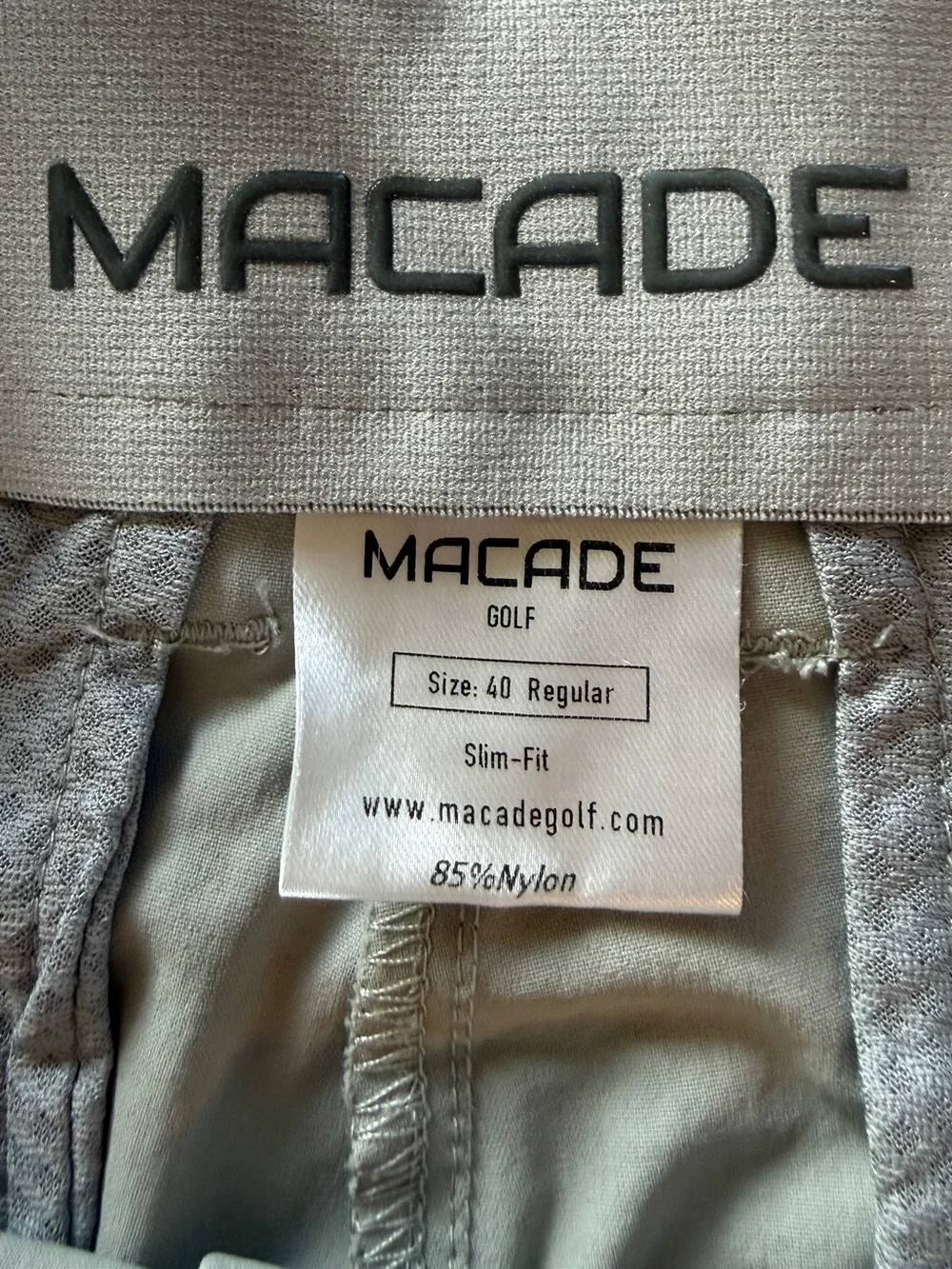 Macade Women's Light Gray Ankle Golf Pants - Performance Stretch Size 40 (US 8)